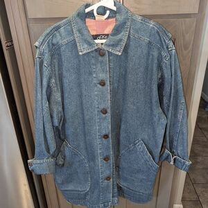 Levi's Dockers Vintage 80s Ladies Denim Chore Coat Lg